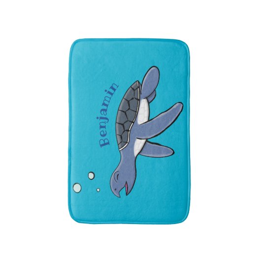 Niedliche Darstellung des Cartoon der Meeresschild Badematte (Vorderseite Vertikal)