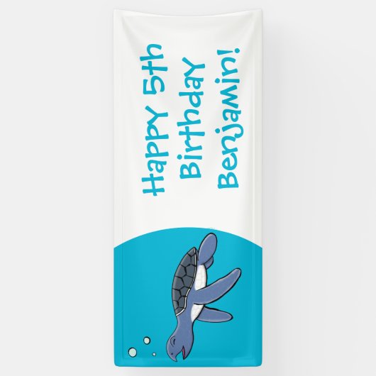 Niedliche Darstellung des Cartoon der Meeresschild Banner (Vertikal)