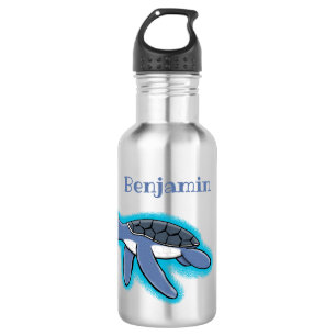 Niedliche Darstellung des Cartoon der Meeresschild Edelstahlflasche