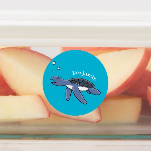 Niedliche Darstellung des Cartoon der Meeresschild Etiketten (Befestigt)