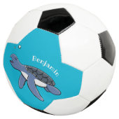 Niedliche Darstellung des Cartoon der Meeresschild Fußball (Dreiviertel)