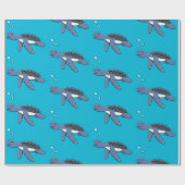 Niedliche Darstellung des Cartoon der Meeresschild Geschenkpapier (Flach)