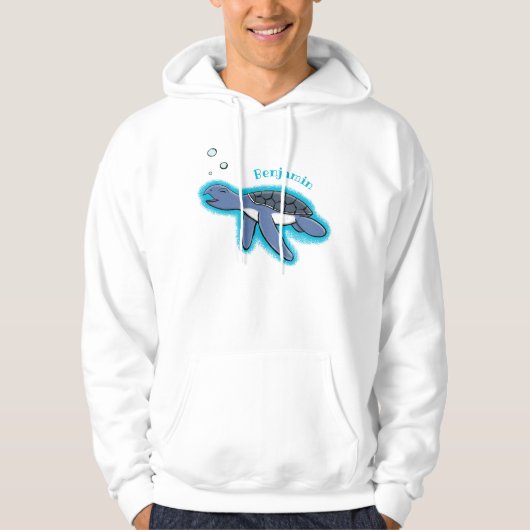 Niedliche Darstellung des Cartoon der Meeresschild Hoodie (Vorderseite)