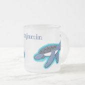 Niedliche Darstellung des Cartoon der Meeresschild Mattglastasse (VorderseiteRechts)