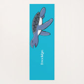 Niedliche Darstellung des Cartoon der Meeresschild Yogamatte (Rückseite)