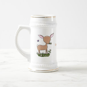 Niedliche Darstellung des Cartoon des glücklichen  Bierglas