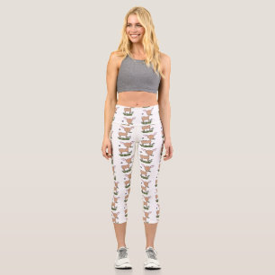 Niedliche Darstellung des Cartoon des glücklichen Capri Leggings