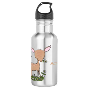 Niedliche Darstellung des Cartoon des glücklichen  Edelstahlflasche