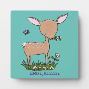 Niedliche Darstellung des Cartoon des glücklichen  Fotoplatte