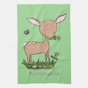 Niedliche Darstellung des Cartoon des glücklichen  Geschirrtuch