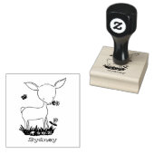 Niedliche Darstellung des Cartoon des glücklichen  Gummistempel (Stempel)