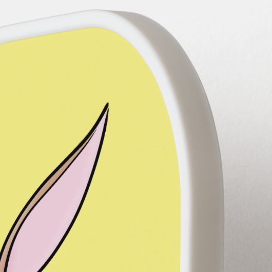 Niedliche Darstellung des Cartoon des glücklichen Pickleball Schläger (Linke Seite)