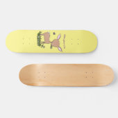 Niedliche Darstellung des Cartoon des glücklichen  Skateboard (Horizontal)