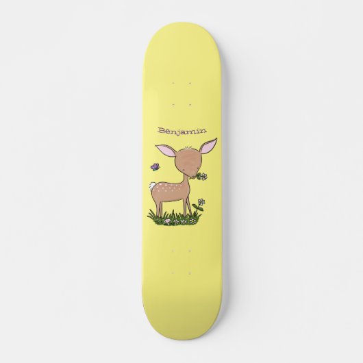 Niedliche Darstellung des Cartoon des glücklichen  Skateboard (Vorne)