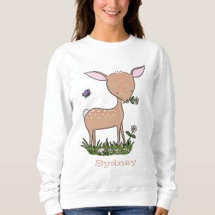 Niedliche Darstellung des Cartoon des glücklichen Sweatshirt