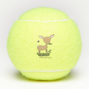 Niedliche Darstellung des Cartoon des glücklichen  Tennisbälle