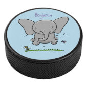 Niedliche Darstellung des Cartoon eines Babyelefon Eishockey Puck (3/4)