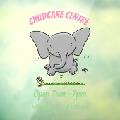 Niedliche Darstellung des Cartoon eines Babyelefon Fensteraufkleber (Blatt 3)