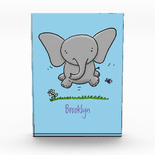 Niedliche Darstellung des Cartoon eines Babyelefon Fotoblock