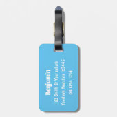 Niedliche Darstellung des Cartoon eines Babyelefon Gepäckanhänger (Rückseite vertikal)