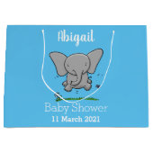 Niedliche Darstellung des Cartoon eines Babyelefon Große Geschenktüte (Vorderseite)