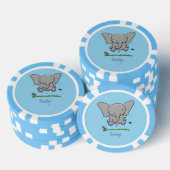 Niedliche Darstellung des Cartoon eines Babyelefon Pokerchips (Stapel)