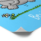 Niedliche Darstellung des Cartoon eines Babyelefon Poster (Ecke)