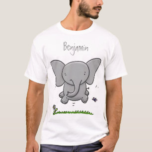 Niedliche Darstellung des Cartoon eines Babyelefon T-Shirt