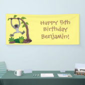 Niedliche Darstellung des Cartoon "glücklicher gib Banner (Messe)