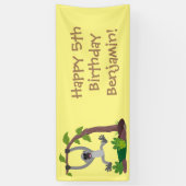 Niedliche Darstellung des Cartoon "glücklicher gib Banner (Vertikal)