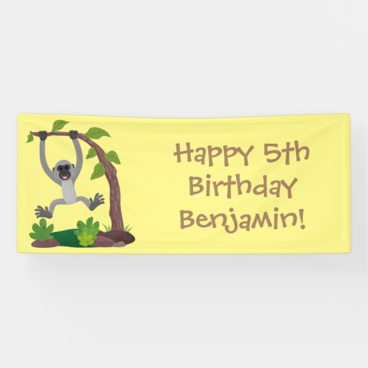 Niedliche Darstellung des Cartoon "glücklicher gib Banner (Horizontal)