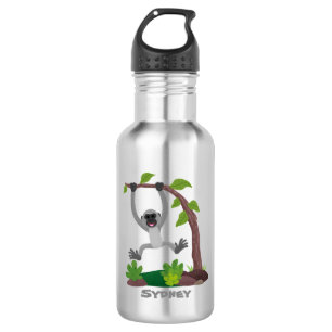 Niedliche Darstellung des Cartoon "glücklicher gib Edelstahlflasche