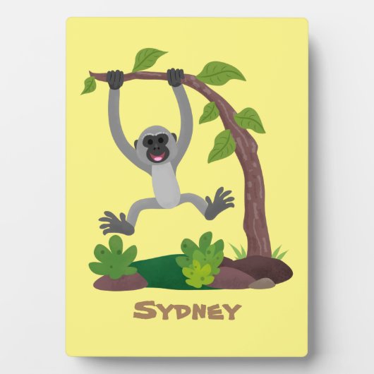 Niedliche Darstellung des Cartoon "glücklicher gib Fotoplatte (Vorderseite)