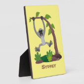 Niedliche Darstellung des Cartoon "glücklicher gib Fotoplatte (Seite)