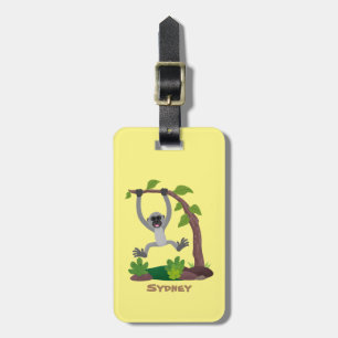 Niedliche Darstellung des Cartoon "glücklicher gib Gepäckanhänger