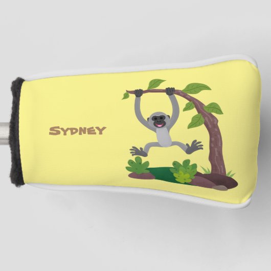 Niedliche Darstellung des Cartoon "glücklicher gib Golf Headcover (Vorderseite)