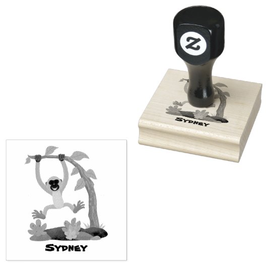 Niedliche Darstellung des Cartoon "glücklicher gib Gummistempel (Stempel)