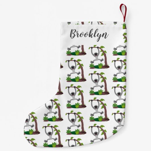 Niedliche Darstellung des Cartoon "glücklicher gib Kleiner Weihnachtsstrumpf (Rückseite)