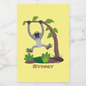 Niedliche Darstellung des Cartoon "glücklicher gib Lebensmitteletikett (Einzelnes Label)