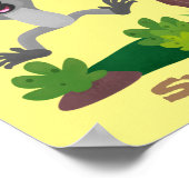 Niedliche Darstellung des Cartoon "glücklicher gib Poster (Ecke)