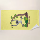 Niedliche Darstellung des Cartoon "glücklicher gib Strandtuch (Vorderseite)