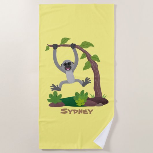 Niedliche Darstellung des Cartoon "glücklicher gib Strandtuch (Vorderseite)