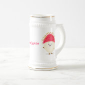 Niedliche Darstellung des Cartoon in Rosa Bierglas (VorderseiteRechts)