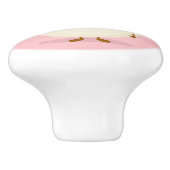 Niedliche Darstellung des Cartoon in Rosa Keramikknauf (Seitenansicht)