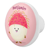 Niedliche Darstellung des Cartoon in Rosa Keramikknauf (Rechts)