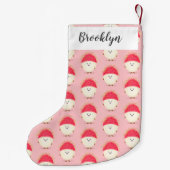 Niedliche Darstellung des Cartoon in Rosa Kleiner Weihnachtsstrumpf (Rückseite)