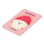 Niedliche Darstellung des Cartoon in Rosa Magnet (Linke Seite)