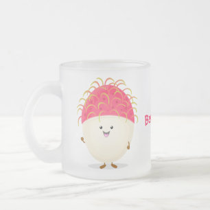 Niedliche Darstellung des Cartoon in Rosa Mattglastasse