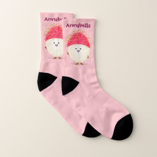 Niedliche Darstellung des Cartoon in Rosa Socken (Paar)