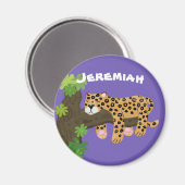 Niedliche Darstellung des Cartoon Leopard Magnet (Vorderseite/Rückseite)
